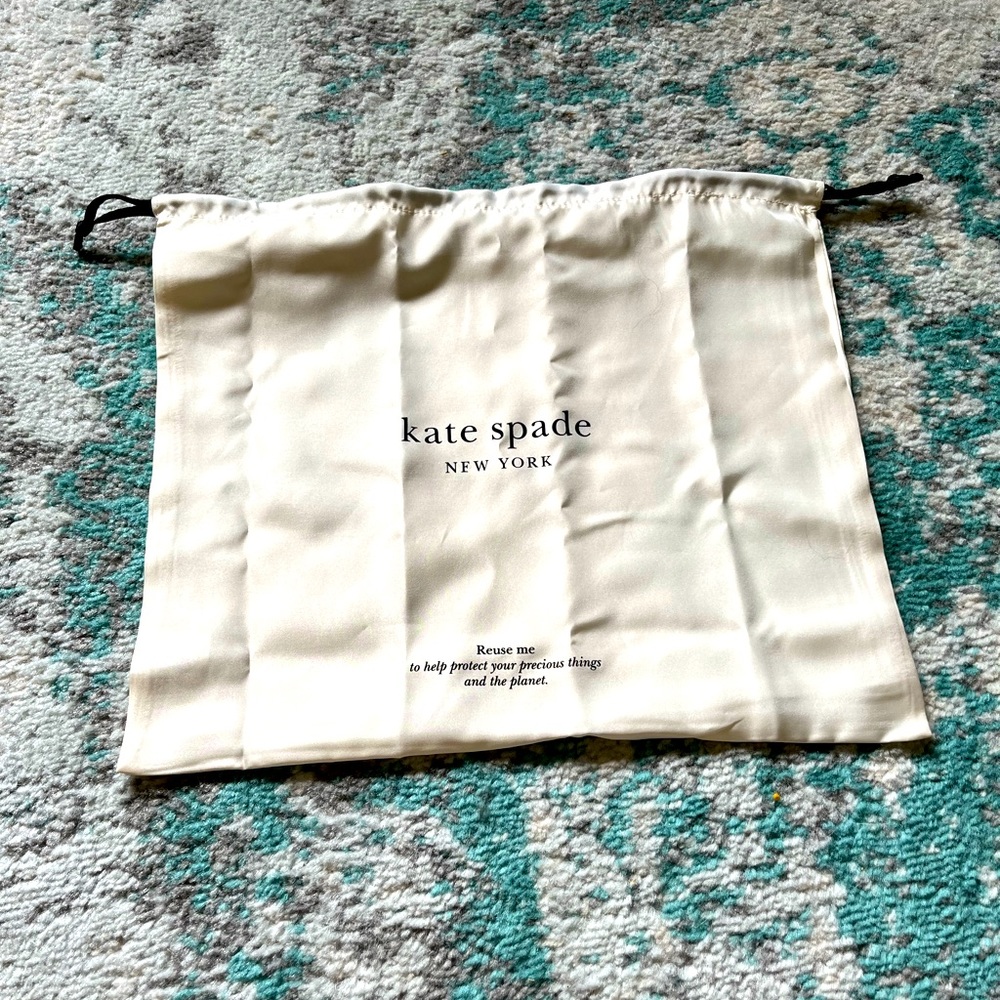 Kate Spade White Satin Dust Bag NWOT